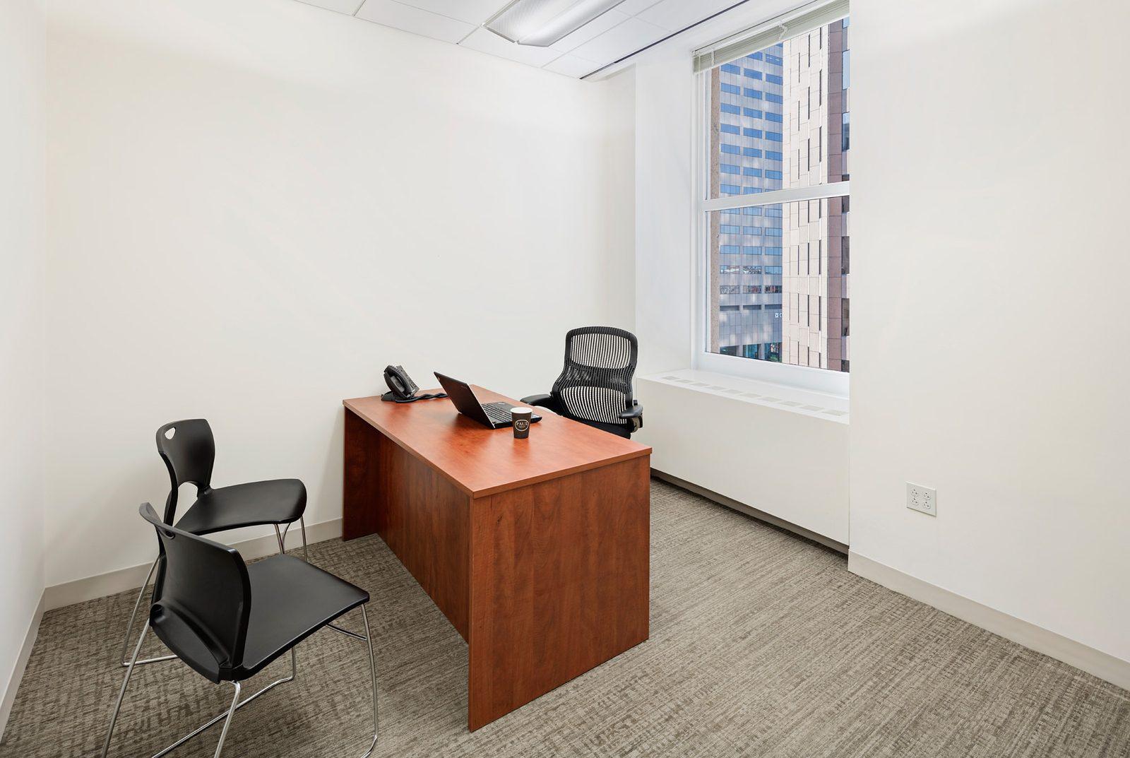 Before: the actual empty executive office at Elite European Auto prior to the design concept