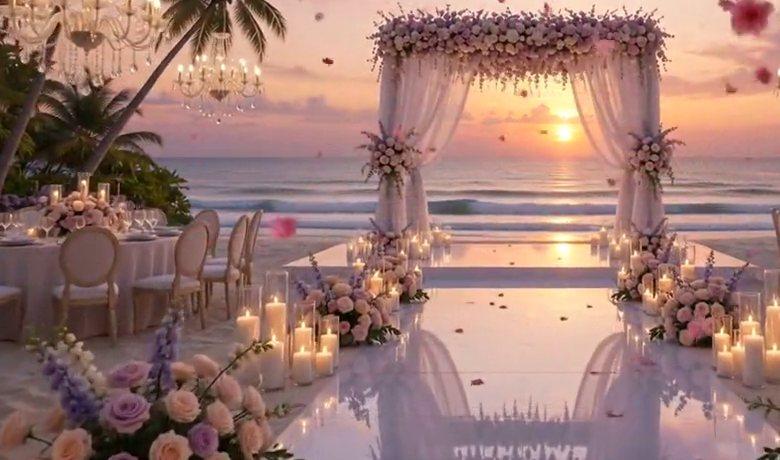Whimsical yet elevated Little Luxe celebration styling with candles and blossoms