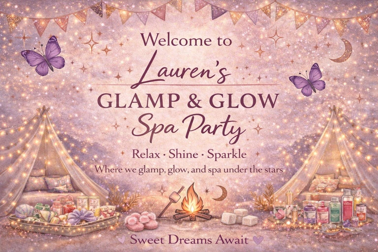Personalized welcome signage styled for a boutique celebration